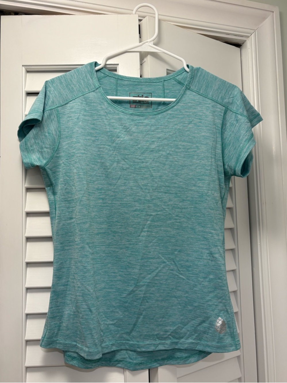 Stio Icefloe Short Sleeve Tech Tee Turquoise Rest Heather Size Small